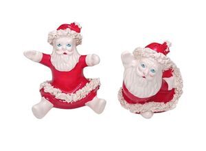Vintage 1950's Spaghetti Santa Claus Salt & Pepper Shakers Made In Japan SUPERB!